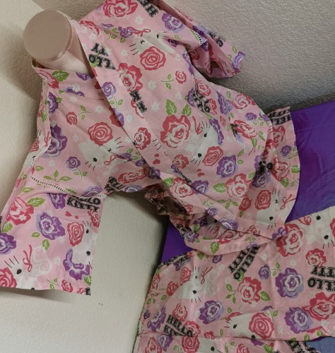 Sanrio Hello Kitty Yukata Top Shorts Rose Y2K Kawaii Gyaru Japan Pink Pastel Gal