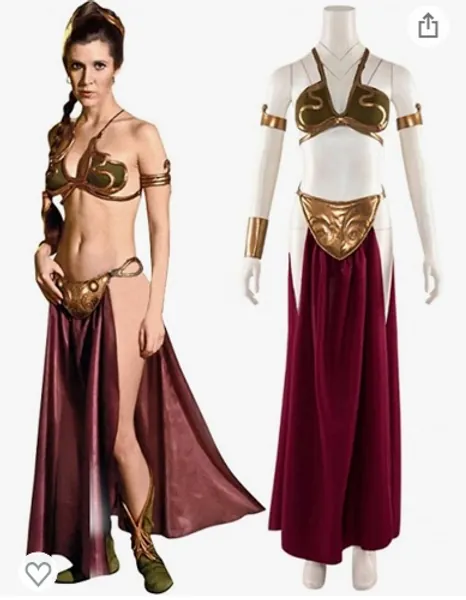 Amazon.com: Princess Leia Slave Cosplay Costume Lingerie Uniform Set for Women Halloween Outfits : Clothing, Shoes & Jewelry