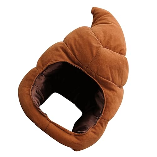 Amosfun Poop Cap Carnival Poop Hat Party Decorative Poop Hat Mardi Gras Hat Party Supply Cosplay Hat party Favor Photo Prop Funny Hat Decor Poop Head Cover keep warm Mesh cap cotton