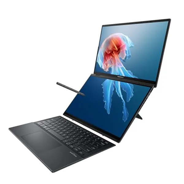 ASUS Zenbook Duo Laptop, Dual 14” OLED WUXGA Touch Display, Intel Evo Certified, Intel Core Ultra 7 CPU, Intel Arc Graphics, 16GB RAM, 1TB SSD, Windows 11,UX8406MA-DS76T, Inkwell Gray