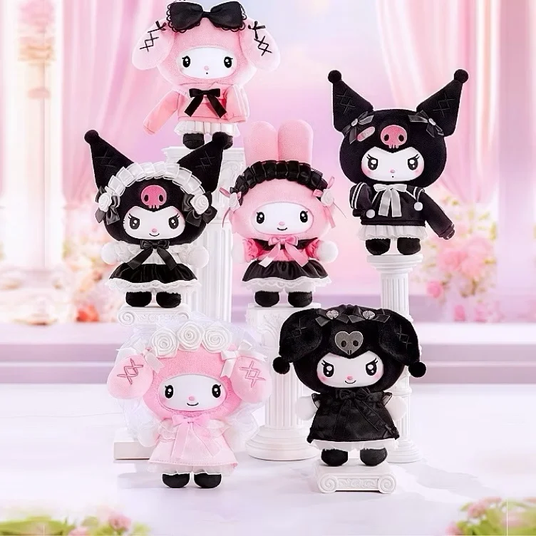 Sanrio Family Angel GardenSeries Enamel Plush Pendant Blind Box toptoy Cool Melody Cute Gif