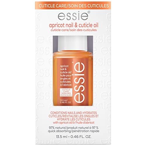 Essie Cuticle Care, Conditions and Hydrates Nails, Quick Absorbing, 97% Natural, Apricot Nail & Cuticle Oil, 0.46 Ounce - CARE COLLECTION - apricot cuticle oil