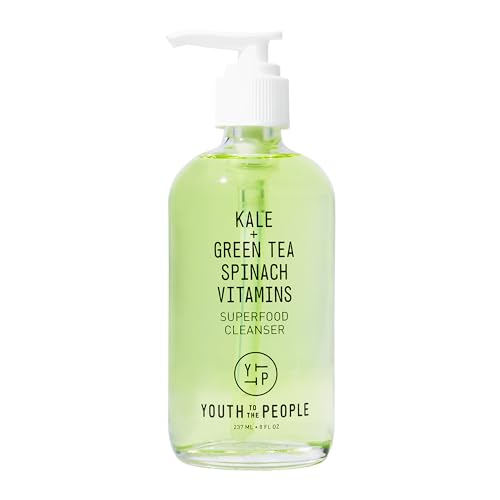 Youth To The People Facial Cleanser - Kale and Green Tea Cleanser - Gentle Face Wash, Makeup Remover + Pore Minimizer for All Skin Types - Vegan - 8 Ounce