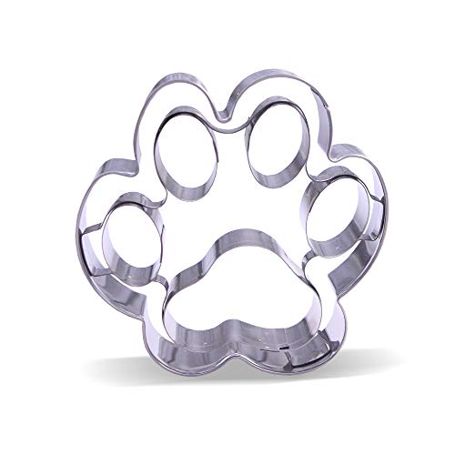 4 inch Large Dog Paw Cookie Cutter – Stainless Steel