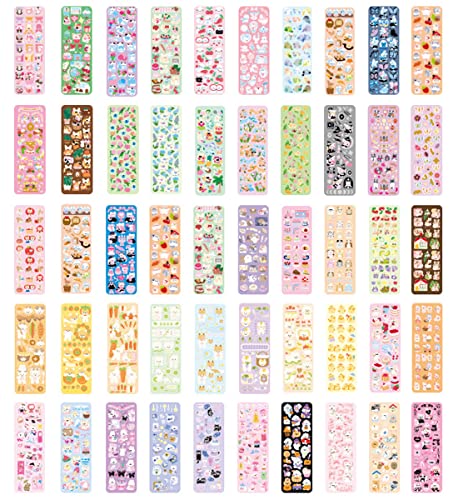 50 Sheets Colorful Photocard Stickers Cute Korean Deco Stickers Kpop Stickers for Photocards Ribbon Butterfly Heart Alphabet Cute Stickers for Photocards Journaling Arts Crafts Scrapbooking Toploaders (Pet50) - Pet50