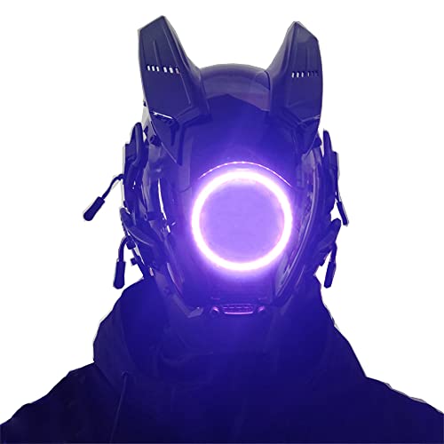 Cosplay Mask for Men Women, Futuristic Punk Techwear,Mask Cosplay Halloween Fit Party Music Festival Accessories - Pink