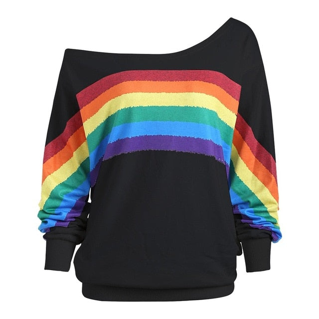 Rainbow Pullover - Black / XXL