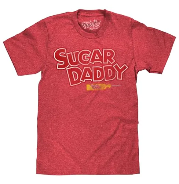 Tee Luv Men's Faded Sugar Daddy Candy Logo Shirt