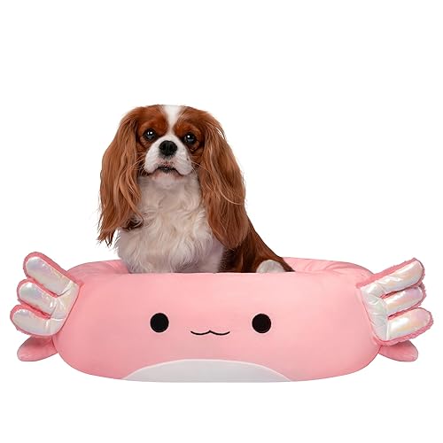 Squishmallows Original 24-Inch Archie The Axolotl Pet Bed - Medium Ultrasoft Official Plush Pet Bed for Dogs and Cats - Medium - Pink Axolotl