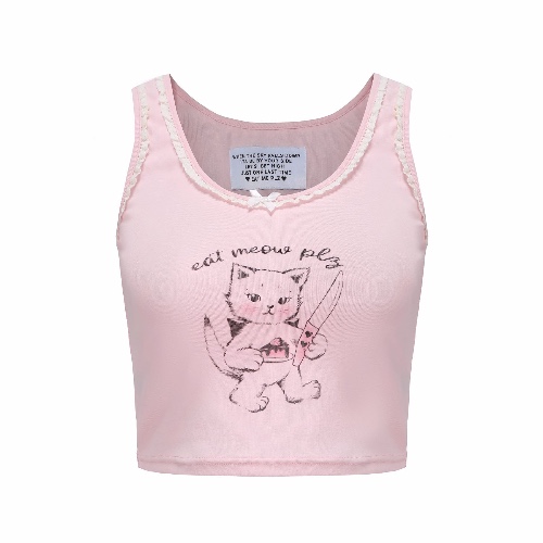 Eat Meow Pls Tank - Medium