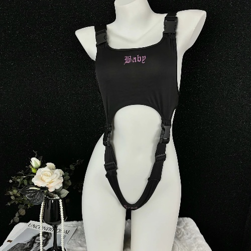 Baby Buckled Bodysuit - Black / M