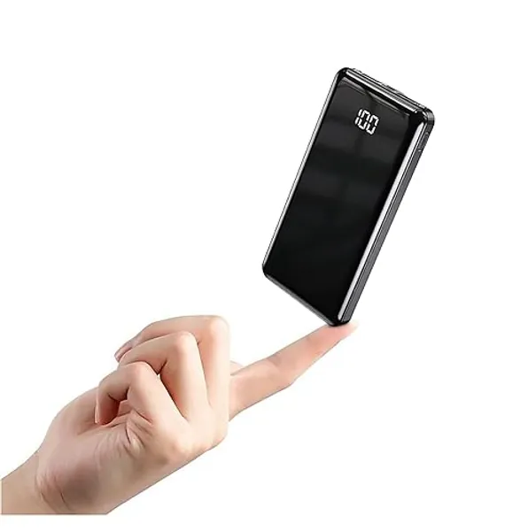 Mini Power Bank 12000mAh con 3 Uscite e 2 Ingressi Ricarica Rapida 22.5W Caricabatterie Portatile con USB C,Carica Batterie Portatile per Cellulare con Torcia, powerbank potente per iphone, Samsung