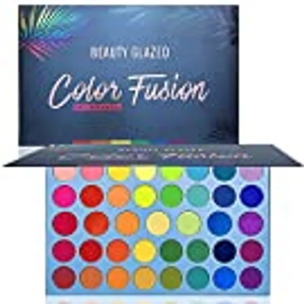 [Valentine`s Day Gift] Color Fusion Eyeshadow Palette Highly Pigmented 39 Shades Matte and Shimmers Makeup Palette, Blendable Waterproof Eye Shadow, Cruelty- Free Makeup Pallet, Full Face Eye Make Up Colorful Color Play