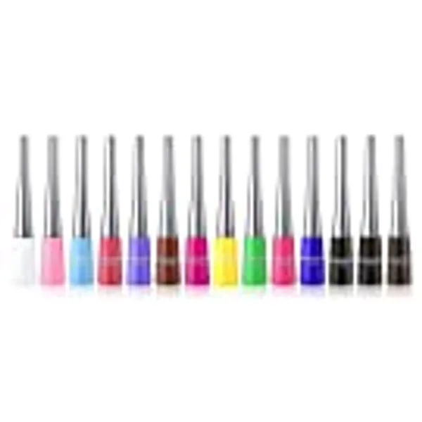 CHARMCODE 14 Color Liquid Eyeliner - White Eyeliner - Green Pink Red Blue Eyeliner Set - Liquid Eyeliner Colorful Set - Matte Color Eyeliner Waterproof