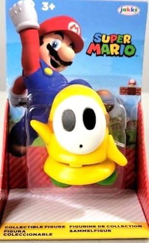 SUPER MARIO 2.5 inch Mini Action Figure - Yellow Shy Guy - Packaging May Vary