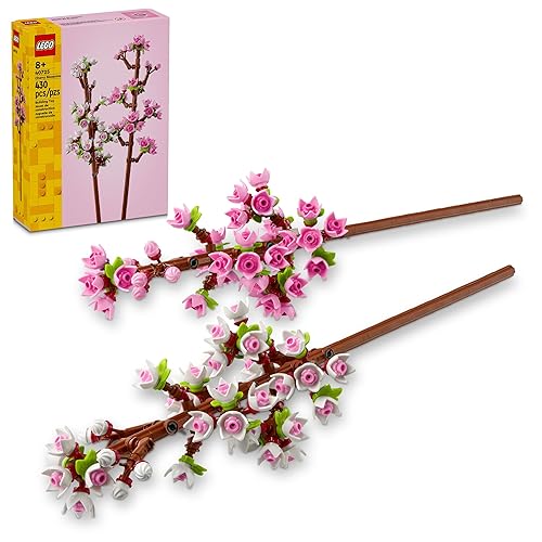 LEGO Cherry Blossom - Building Toy for Kids, Girls & Boys, Ages 8+ - Artificial Cherry Blossom Decor for Home & Display - Gift for Valentines Day for Her & Him - 40725 - Multicolor