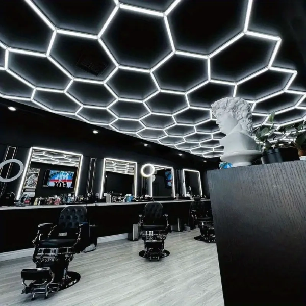 modern hexagon led garage lights 6500  white light - Temu New Zealand