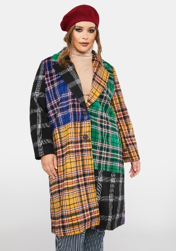 Plus My Own Beat Plaid Jacket | 3X