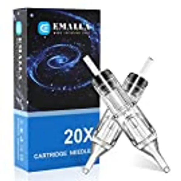Cartouche Aiguille 3RL - Emalla 20Pcs Aiguilles de Cartouches de 3RL Round Liner Premium Aiguilles pour cartouchesde de outil de maquillage semi permanent (1003RL)