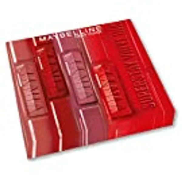 Maybelline New York - Coffret 4 Rouges à Lèvres Liquides - Effet Vinyl Brillant - Longue Tenue - SuperStay Vinyl Ink - Teintes : Red Hot (25), Coy (20), Peachy (15), Wicked (50)