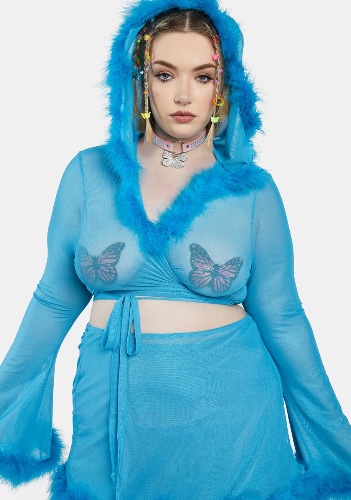 Plus Lyrical Mirage Hooded Wrap Top | 2X