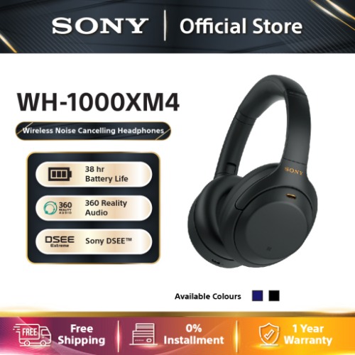 Sony Wireless Bluetooth Headphones Active Noise Cancelling Earphones WH-1000XM4 | XM4