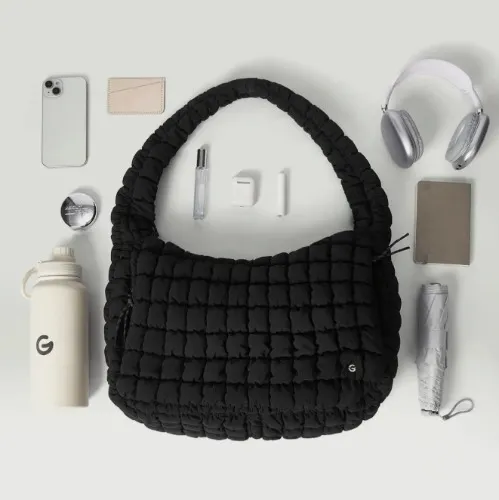 GLOWMODE Quilted Water-Resistant Carryall Shoulder Bag