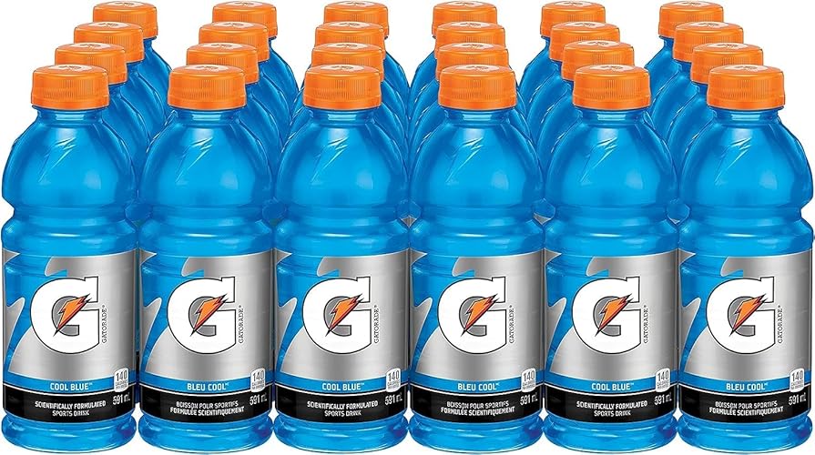 Gatorade Cool Blue Sports Drink, 591 mL Bottles, 4 x 6 Pack - Cool Blue - Sports Drink