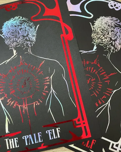 The Pale Elf Astarion the vampire  from Baldur’s Gate 3 foil print