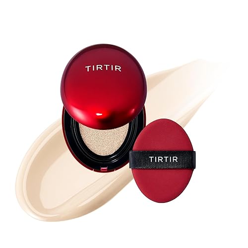 [*Mini Size*] TIRTIR Mask Fit Red Cushion Foundation | Full coverage, Weighless, Skin fit, Satin Glow Finish, Korean cushion foundation (#13N Fair Ivory, 0.15 Fl Oz) - 0.15 Fl Oz (Pack of 1) - 13N Fair Ivory