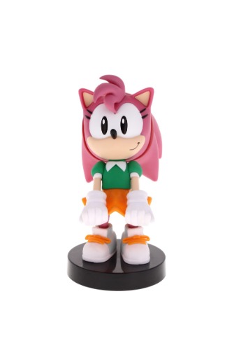 Cable Guy: Phone/Controller Holder - SEGA Amy Rose, Includes a 4 Foot Charging Cable, Heavy Duty PVC Statue and Sturdy Base to Hold Your Stuff without Tipping Over