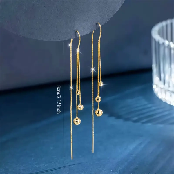 cercei hipoalergenici din oțel inoxidabil cu ciucuri, placati cu aur de 18k, rezistenti la decolorare, confortabili și  ,   și eleganți, cercei de înaltă calitate pentru femei, potriviți pentru purtarea zilnică sau petreceri, accesorii bijuterii,   cadouri rafinate pentru femei | PUNCT_BENEFICIU | Temu