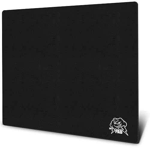 SkyPAD Glass 3.0 XL Gaming Mouse Pad with Cloud Logo | Professional Large Mouse Mat | 400 x 500 mm | Black | Special Glass Surface with Improved Precision and Speed - Black - XL cloud logo model 400 x 500 mm