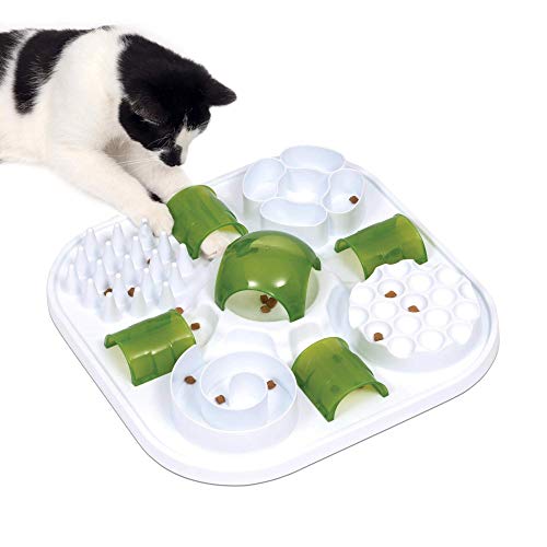 Catit Interactive Cat Toy Play Treat Puzzle, Cat Toys for Indoor Cats Interactive, Cat Toys Interactive, Cat Puzzle Feeder, Cat Games, Interactive Cat Toys for Indoor Cats