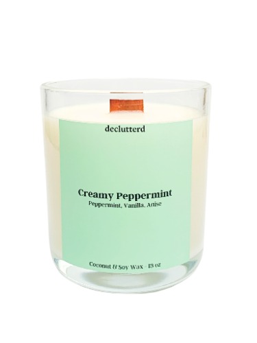 Creamy Peppermint Wood Wick Candle - 13 oz.