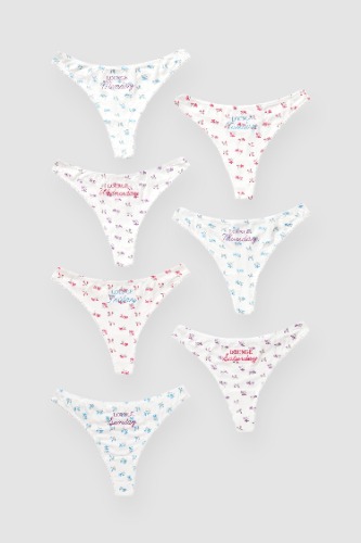 Days of the Week Thong (7 Pack) - Print | M
