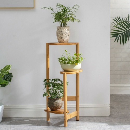 Indoor Bamboo 3 Tier Plant Stand - Brown
