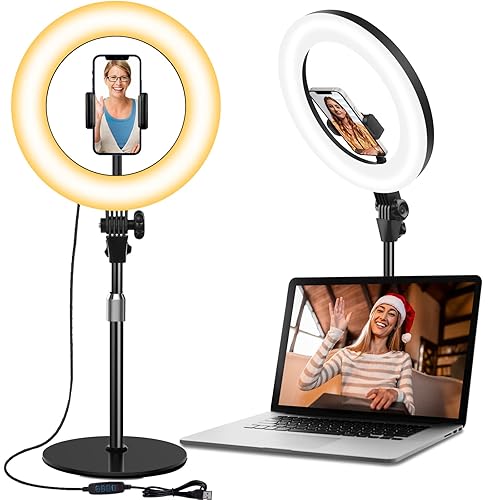 Desk Ring Light with Stand