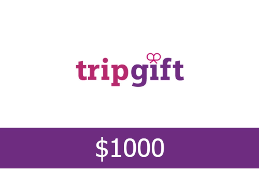 TripGift $1000 Gift Card US