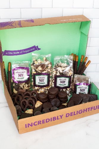 Double Decadence Dark Chocolate Gift Box – 42-Piece Gourmet Assortment, Handcrafted Dark Chocolate-Covered Snacks, Perfect for Gifting & Special Occasions