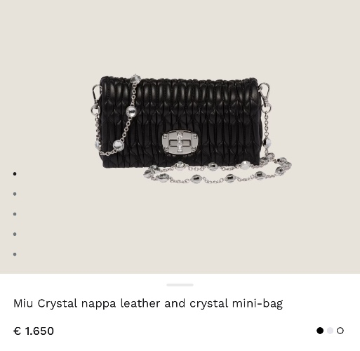 Black Miu Crystal Nappa Leather And Crystal Mini-bag | Miu Miu