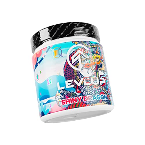 LevlUp Shiny Dragon - Gaming Booster Pulver mit Koffein, wenig Zucker und langanhaltender Wirkung - Gaming Drink für längere Sessions und Fokus - Shiny Dragon