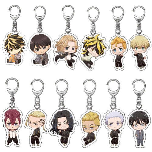 12PCS Tokyo Revengers Anime Key Decoration Hanging Ornament, Anime Tokyo Avengers Keychain, keychains Pendant Hanging Ornament, Anime Keychain for Kid for Key, Card, Anime Figure Keyring Accessories