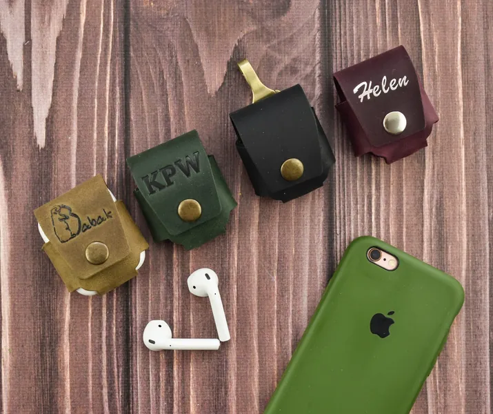 Personalized leather airpod case/Headphones case