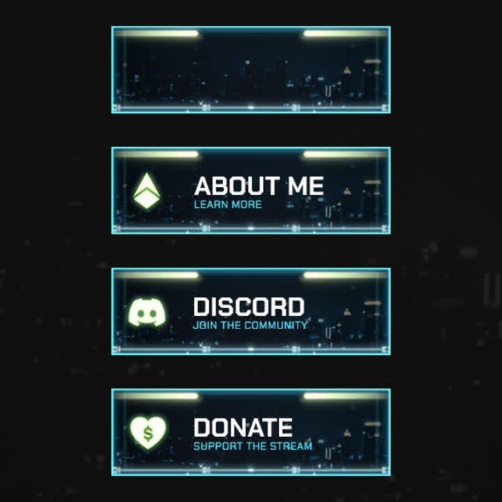 Neon Tech Twitch Panels - Neon Tech / Static