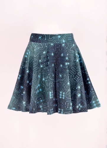 Plus Size Cyber Tech Skirt | 3X