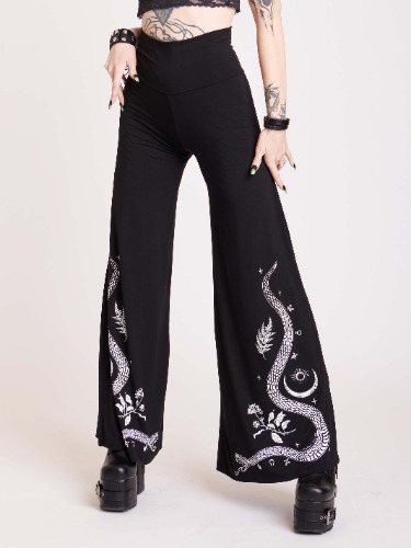 Snake Palazzo Pants | 3XL / Black