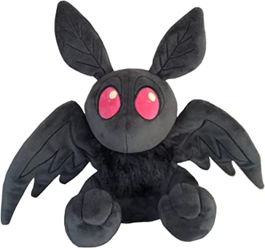 LKMYHY Cute Mothman Plush Toy 12in Bat Plushie with Red Eyes, Goth Moth Stuffed Animals Horror Game Mothman Plush Doll Birthday for Fans Kids
