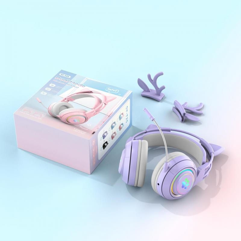 Interchangeable Deer Antler & Neko Headset - Lavender