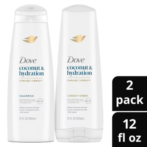 Dove Beauty Coconut & Hydration Shampoo & Conditioner Set - 12 fl oz/ 2ct